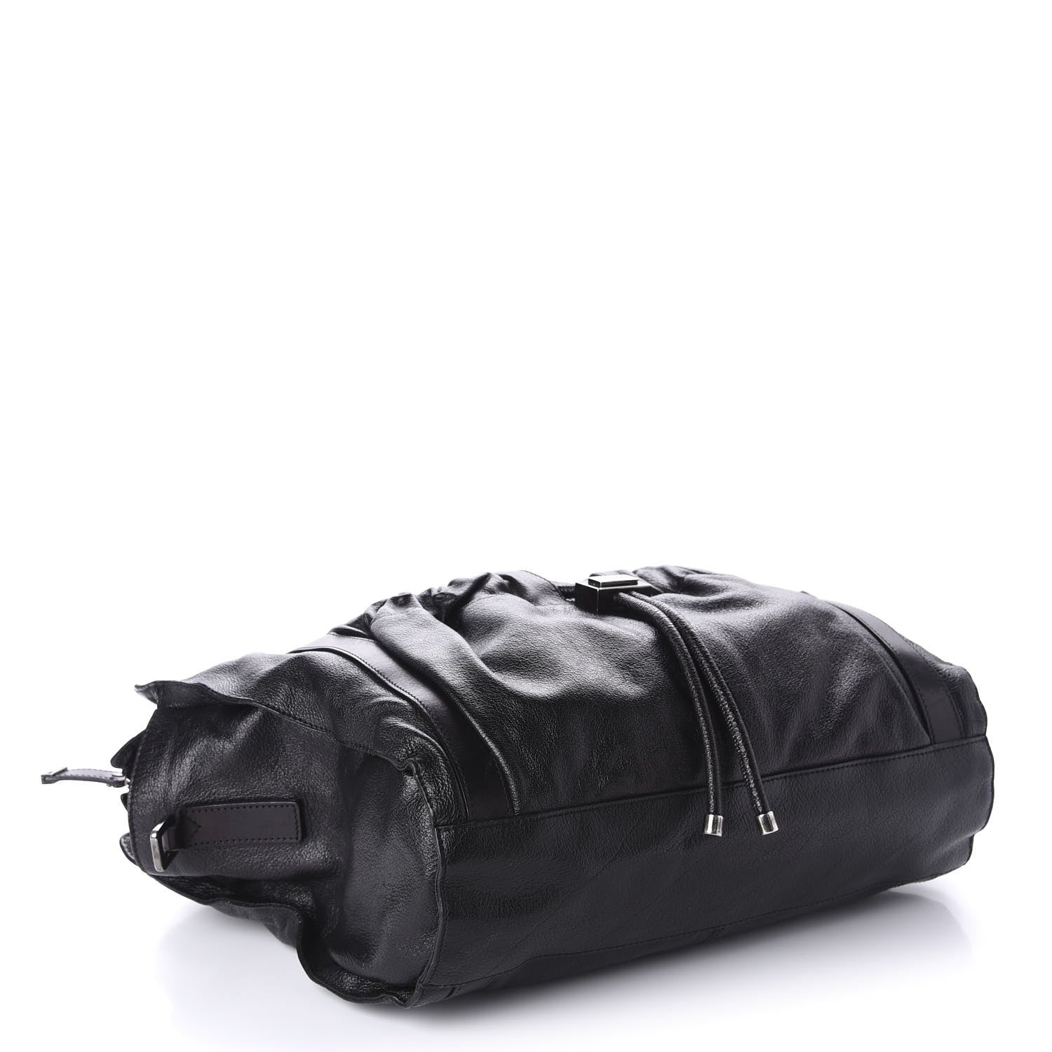 Burberry Calfskin Drawstring Tote Black 4 of 13