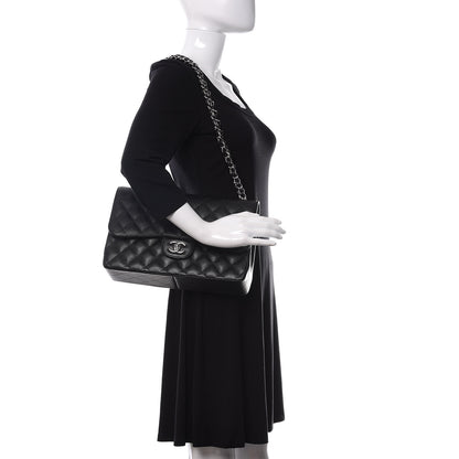 Chanel Caviar Quilted Jumbo Double Flap Black 2 of 11