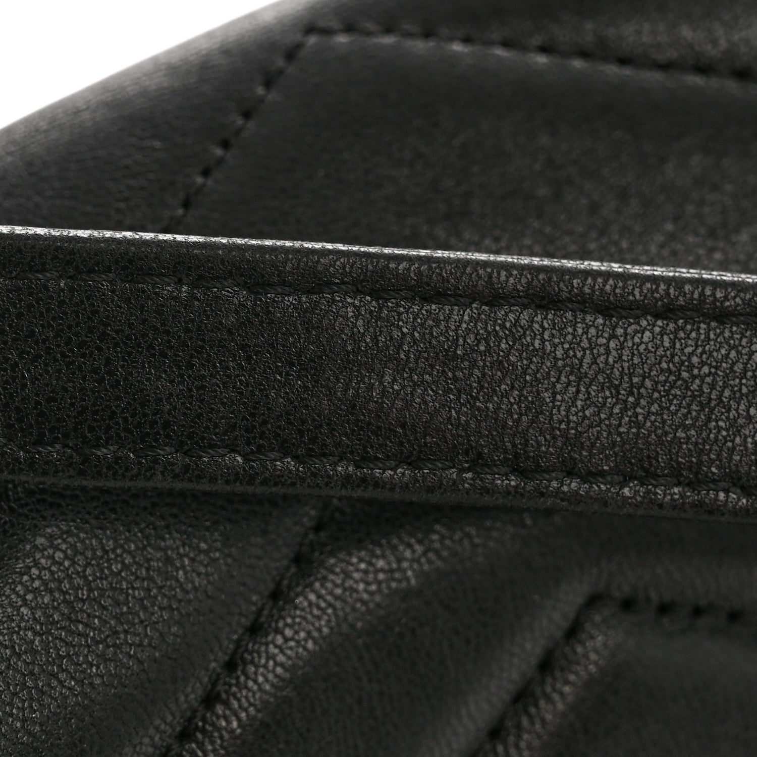 Chanel Lambskin Reversed Chevron Quilted Flap Black 14 of 15