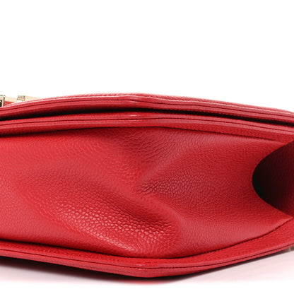 Chanel Caviar Quilted Medium Boy Flap Red 10 of 10