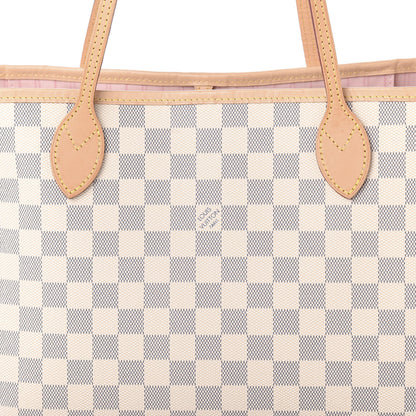 Louis Vuitton Damier Azur Neo Neverfull MM Rose Ballerine 11 of 12