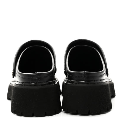 Gucci Calfskin Womens Horsebit Platform Mules 39 Black 6 of 9