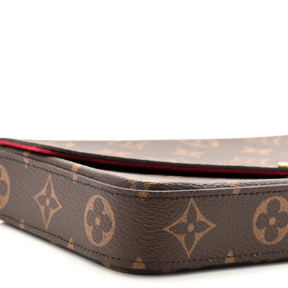 Louis Vuitton Monogram Pochette Felicie Chain Wallet Fuchsia 16 of 21