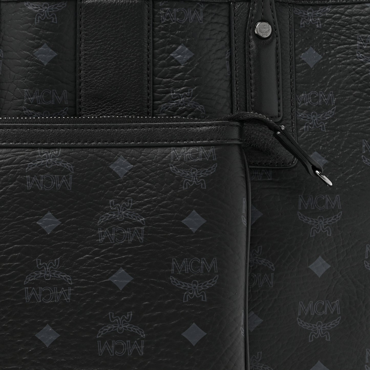 Visetos Medium Liz Reversible Shopper Tote Black