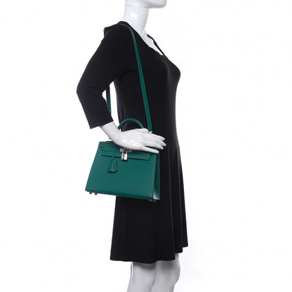 Hermes Epsom Kelly Sellier 25 Malachite 2 of 11