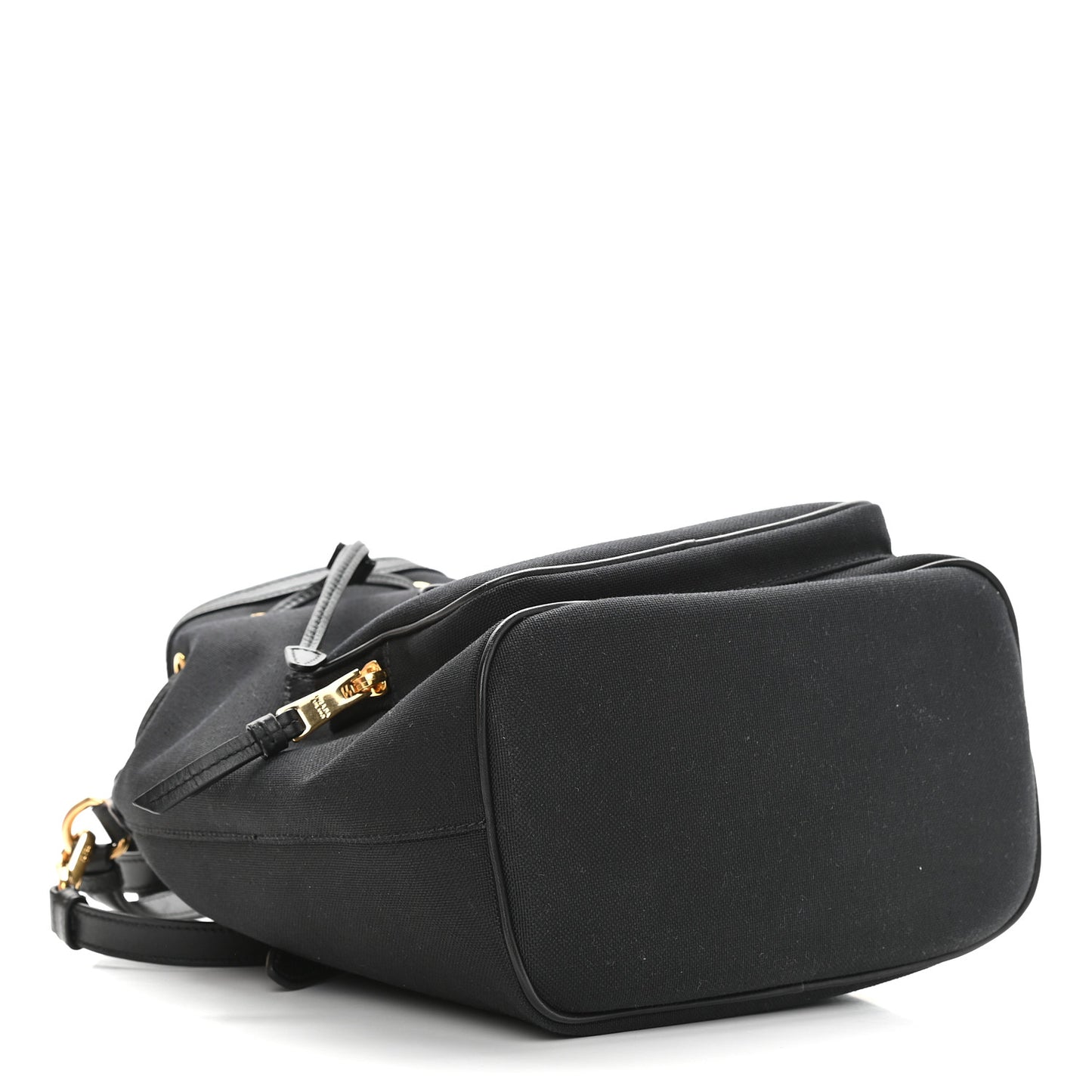 Canvas Drawstring Bucket Black