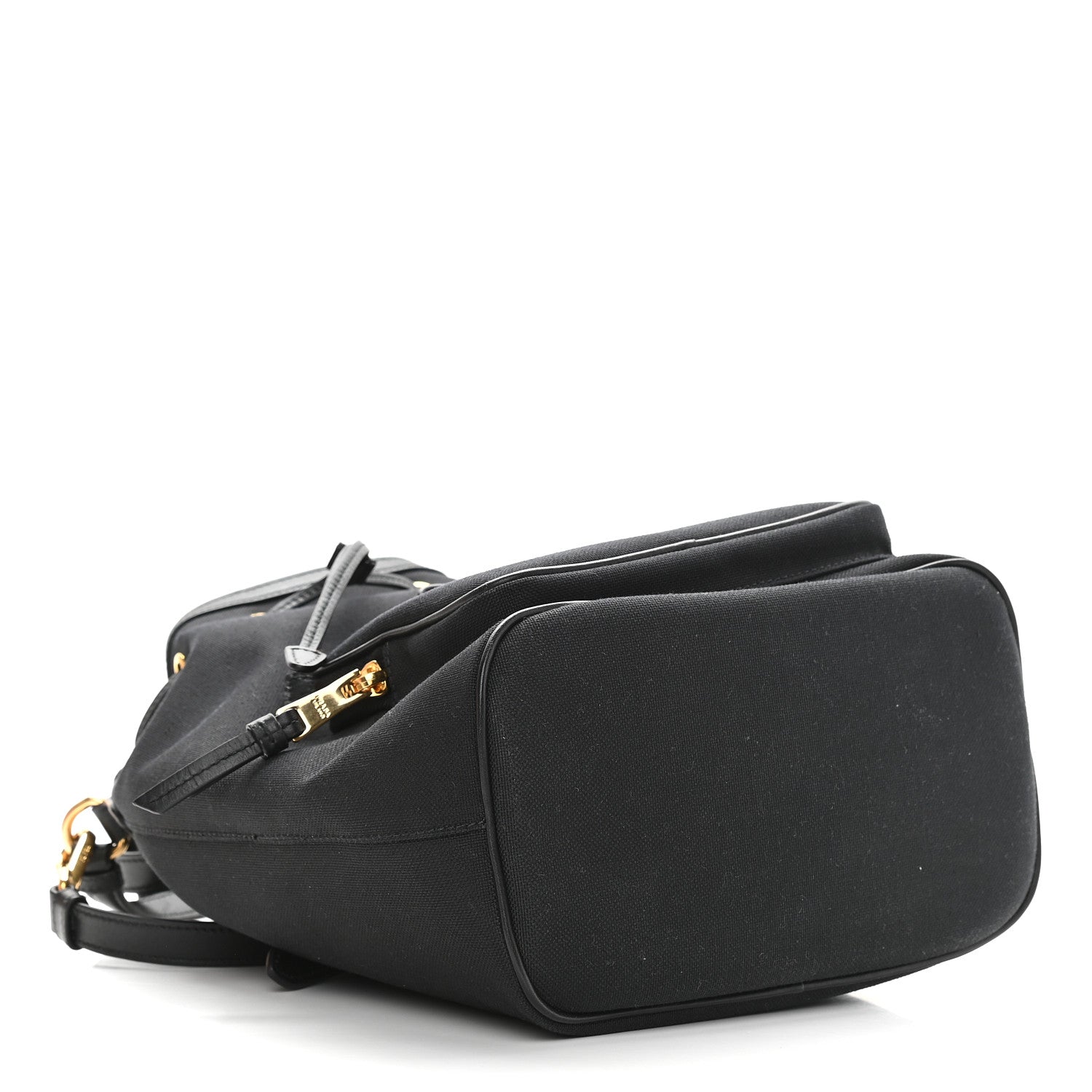 Prada Canvas Drawstring Bucket Black 4 of 9