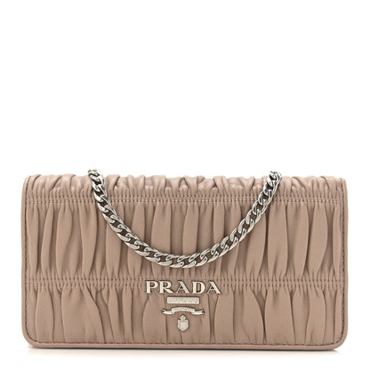 Prada Nappa Gaufre Wallet On Chain Orchidea 1 of 10