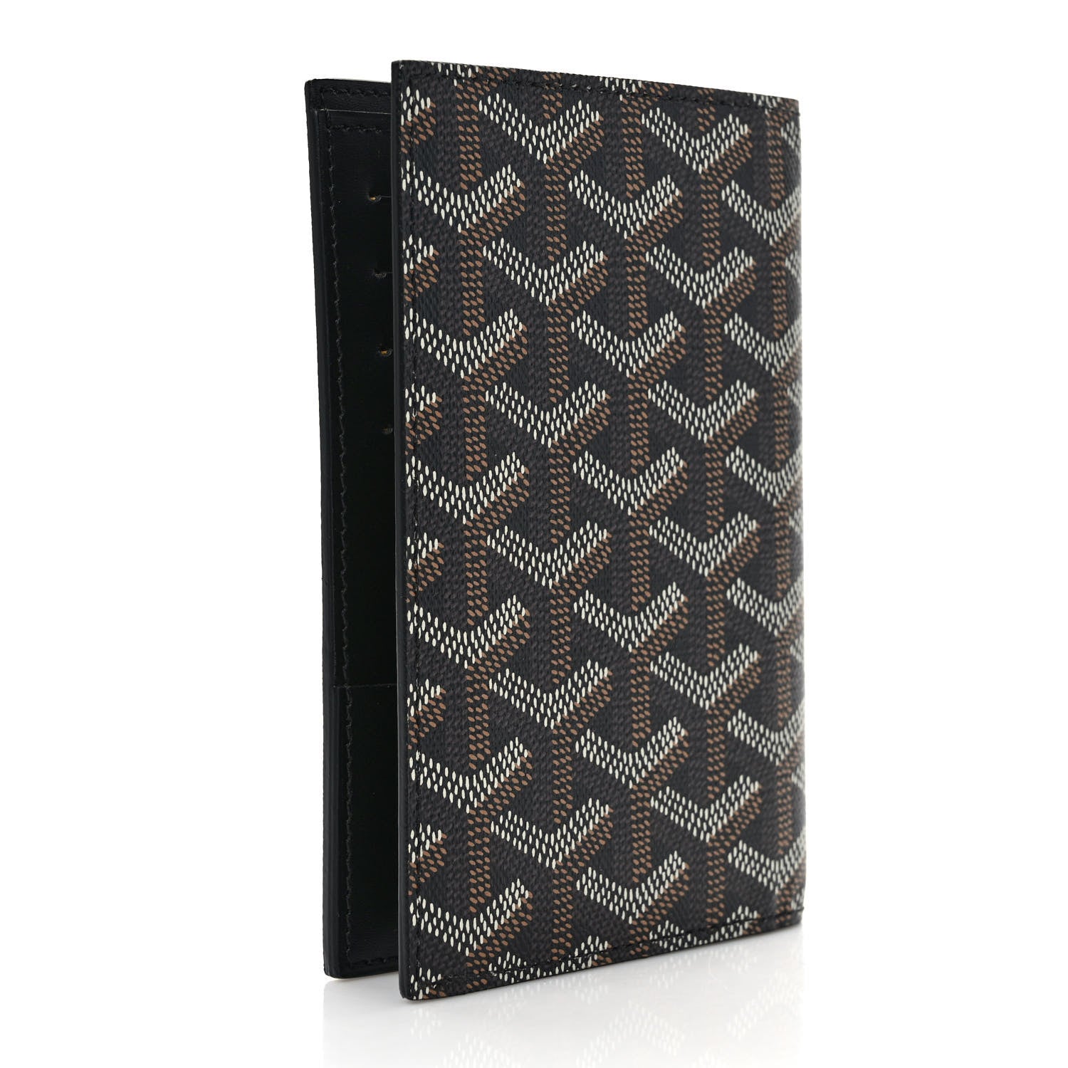 Goyard Goyardine Grenelle Passport Wallet Black Gold 3 of 7