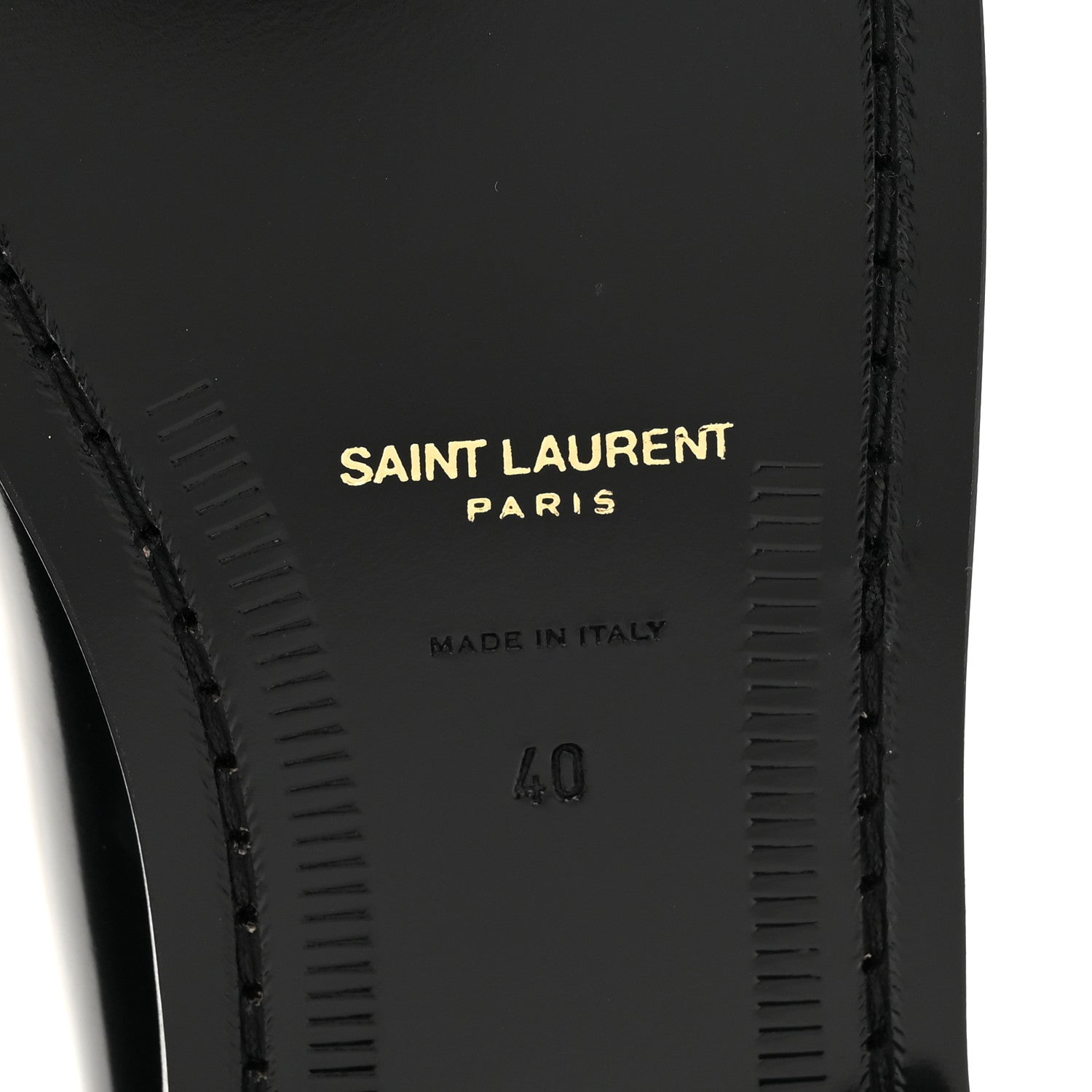 Saint Laurent Glazed Calfskin Le Loafer 15 Penny Slippers 40 Black 7 of 10