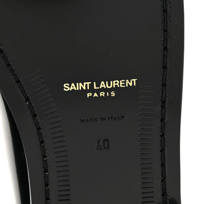 Saint Laurent Glazed Calfskin Le Loafer 15 Penny Slippers 40 Black 7 of 10