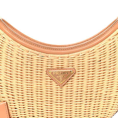 Prada Wicker Arque Shoulder Bag Natural 7 of 9