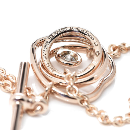Hermes 18K Rose Gold Diamond TPM Vertige Coeur Bracelet LG 4 of 5