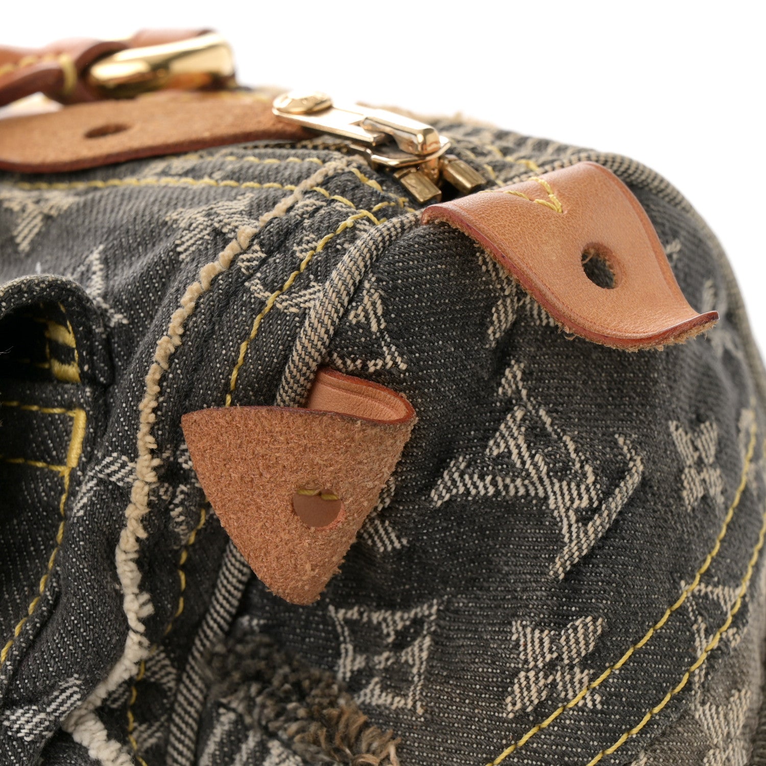 Louis Vuitton Denim Patchwork Speedy 30 Grey 12 of 16