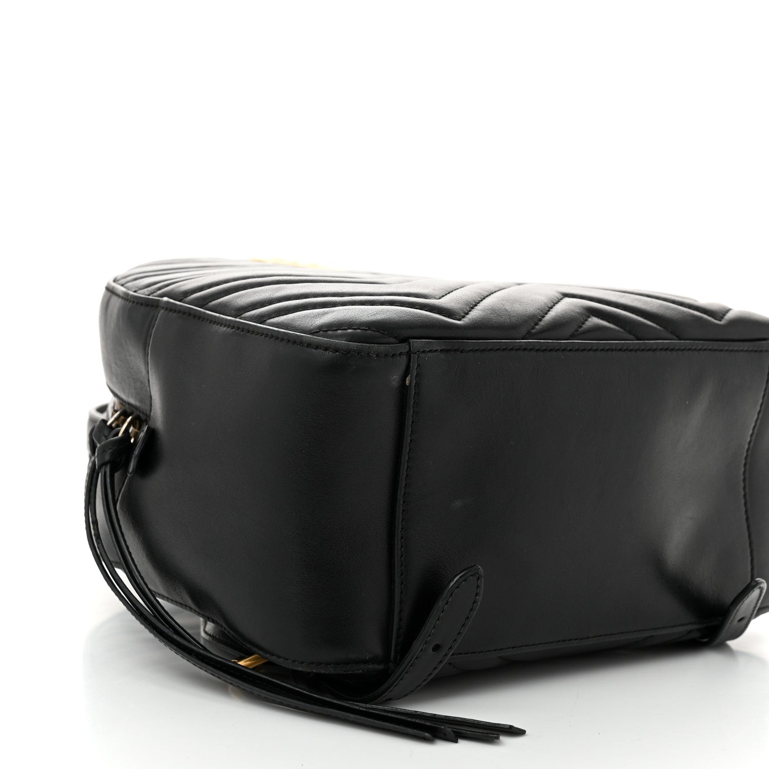 Gucci Calfskin Matelasse GG Marmont Dome Backpack Black 9 of 10