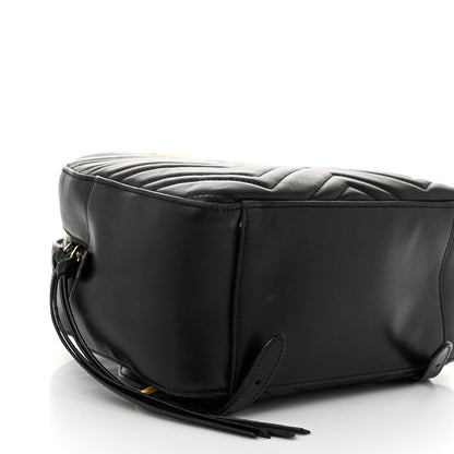 Gucci Calfskin Matelasse GG Marmont Dome Backpack Black 9 of 10