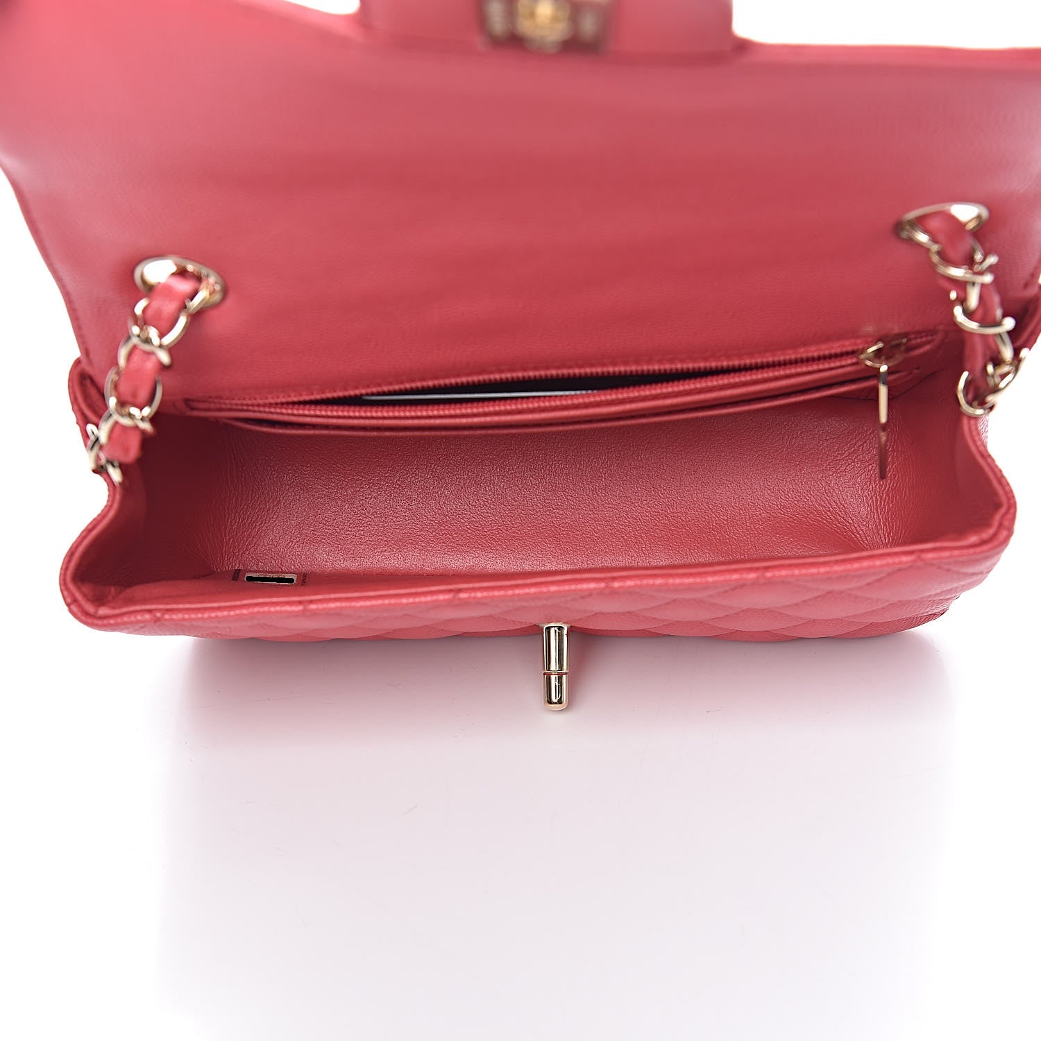 Chanel Caviar Quilted Mini Rectangular Flap Dark Pink 5 of 10