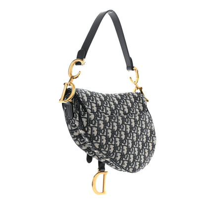 Christian Dior Oblique Saddle Bag Blue 3 of 10