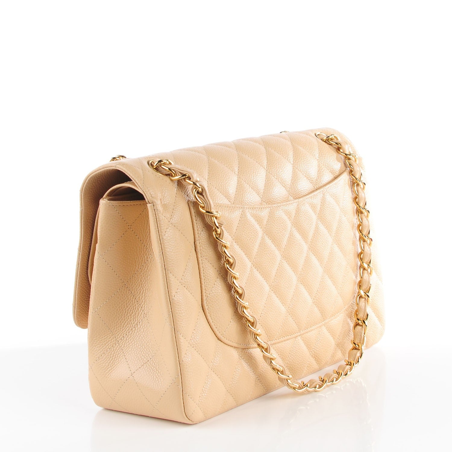 Chanel Caviar Quilted Jumbo Double Flap Beige Clair 3 of 8