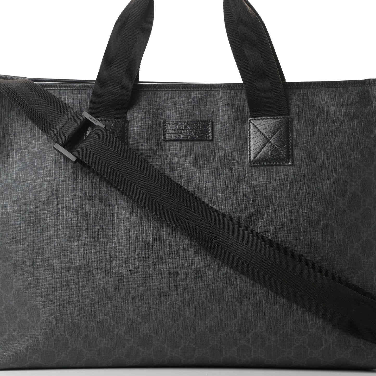 GG Plus Monogram Travel Bag Black