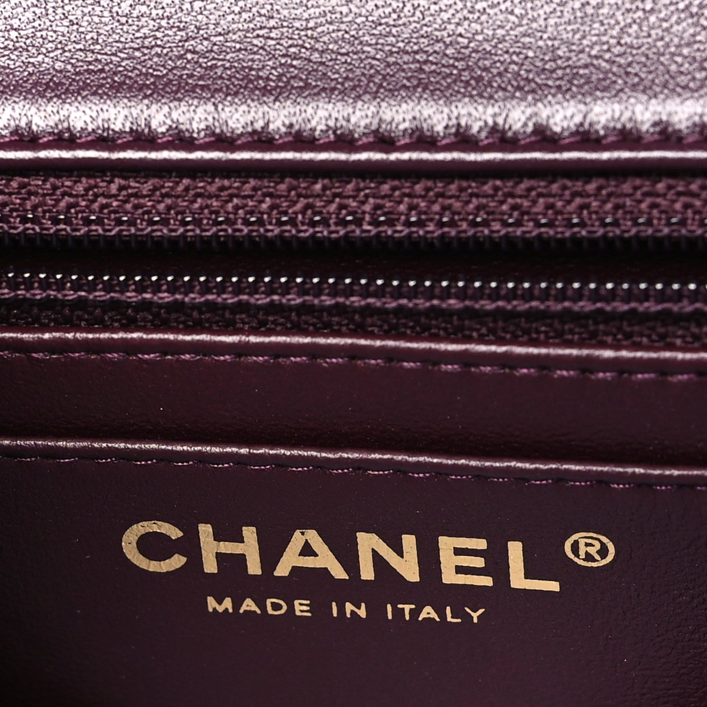Lambskin Quilted Mini Rectangular Flap Burgundy