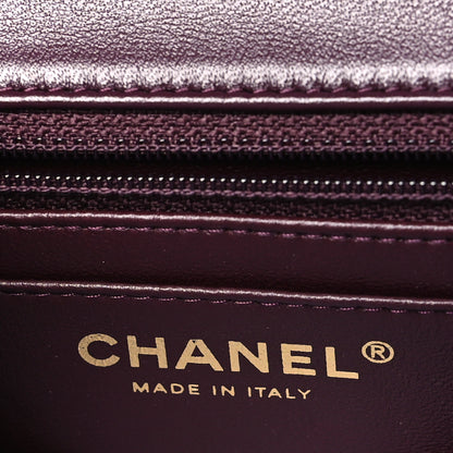 Chanel Lambskin Quilted Mini Rectangular Flap Burgundy 6 of 11