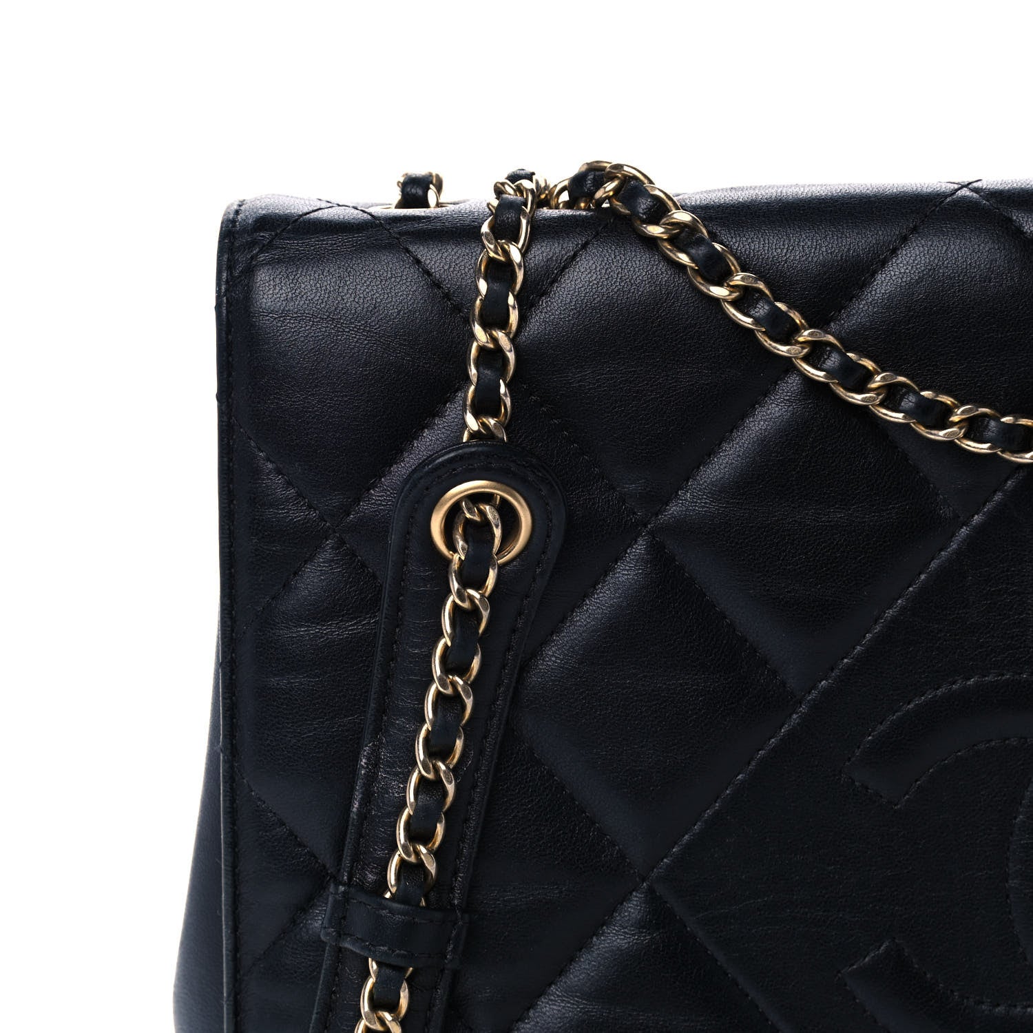 Chanel Lambskin Quilted Medium Diamond CC Flap Black 8 of 15