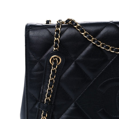 Chanel Lambskin Quilted Medium Diamond CC Flap Black 8 of 15