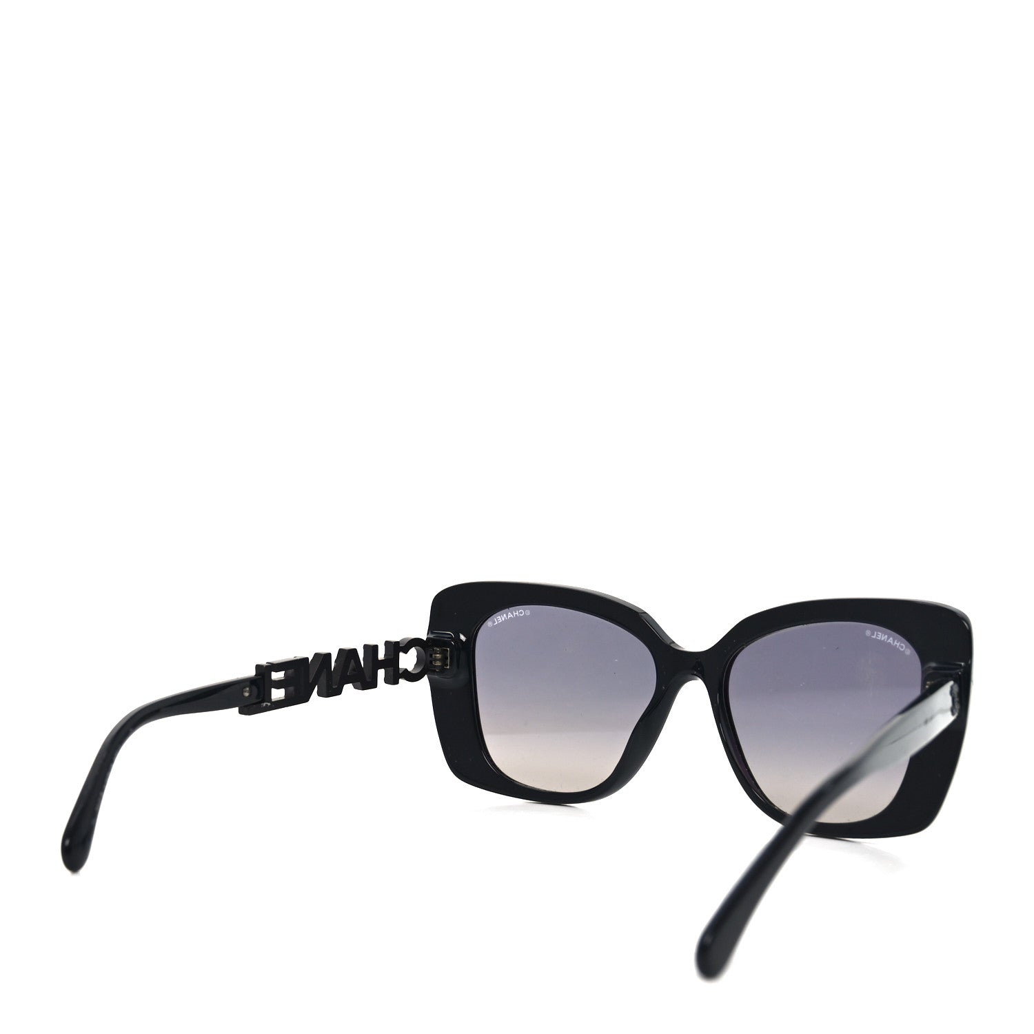Chanel Acetate Strass Polarized Square Sunglasses 5422-B Black 4 of 7