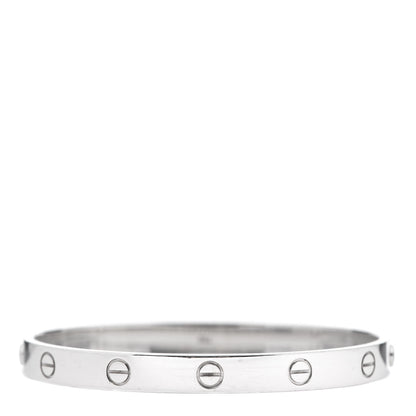 Cartier 18K White Gold LOVE Bracelet 18 3 of 6