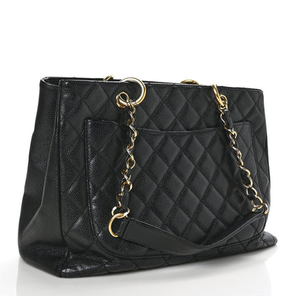 Chanel Caviar Quilted Grand Shopping Tote GST Black 3 of 11