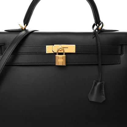 Hermes Tadelakt Kelly Sellier 32 Black 8 of 13