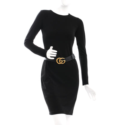 Gucci Moon Calfskin Double G 40mm Belt 75 30 Black 2 of 6