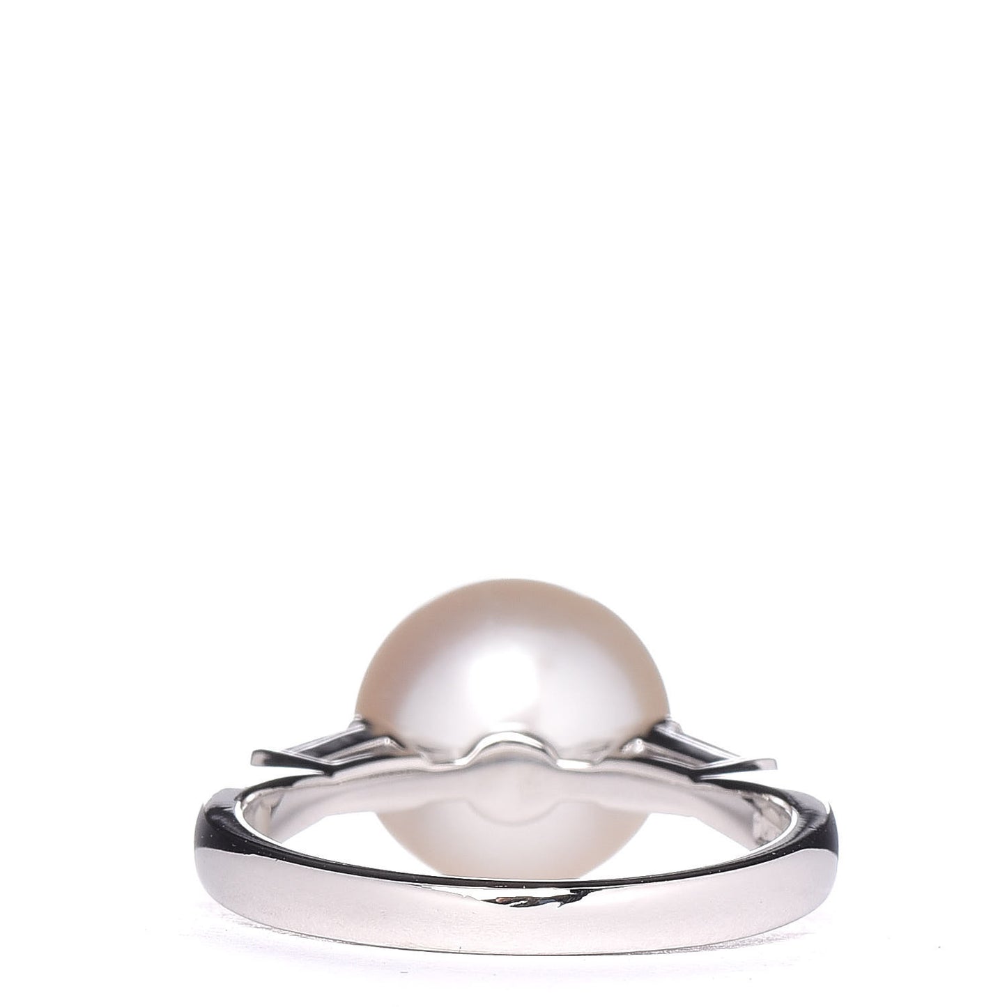 Platinum Diamond Akoya Pearl 10mm Ring 48 4.25