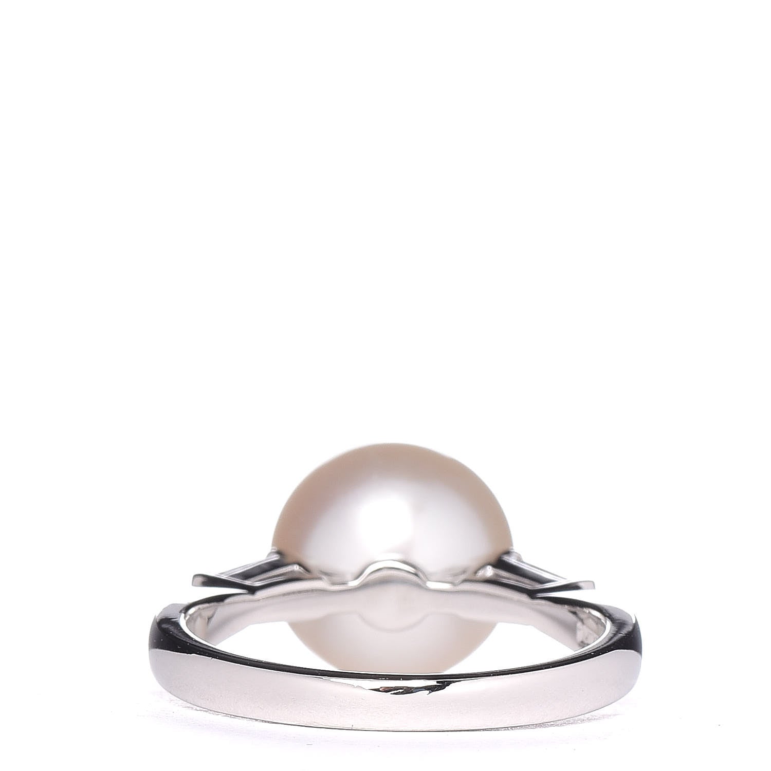 Mikimoto Platinum Diamond Akoya Pearl 10mm Ring 48 4.25 4 of 5