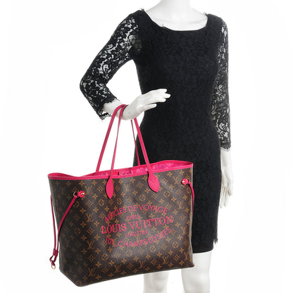 Louis Vuitton Monogram Articles de Voyage Ikat Neverfull GM Rose Indien 2 of 8