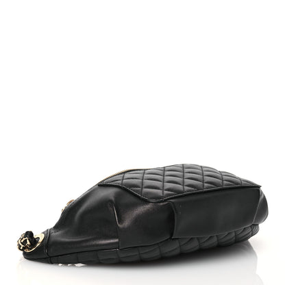 Chanel Lambskin Quilted Waist Bag Fanny Pack Black 4 of 13