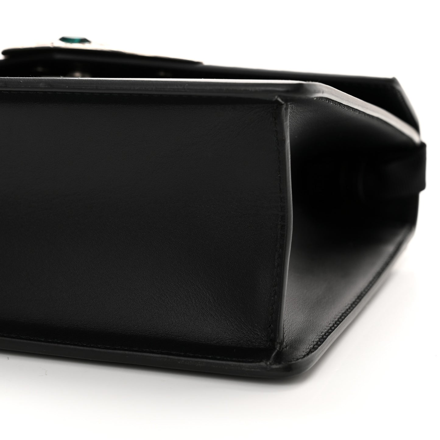 Calfskin Snakeskin Small Lilith Top Handle Bag Black