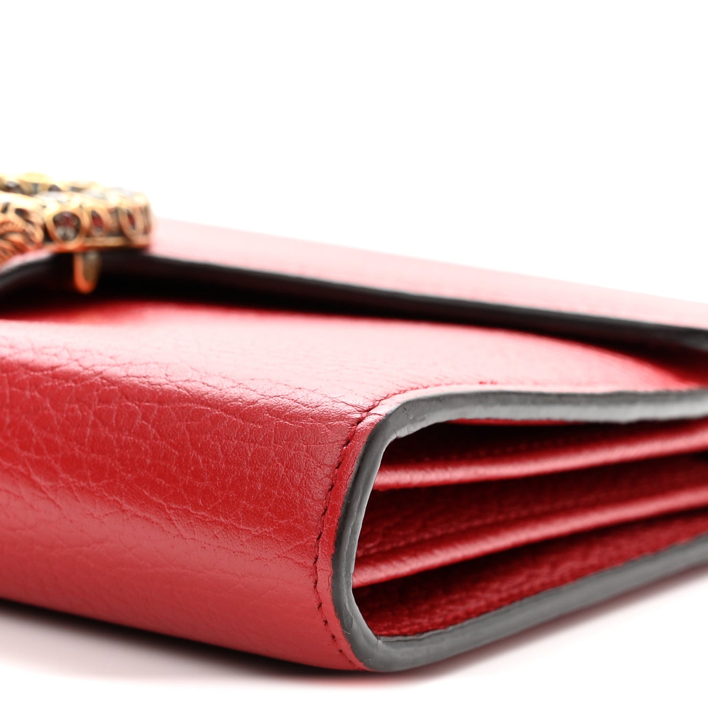 Calfskin Mini Dionysus Chain Wallet Hibiscus Red