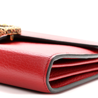 Gucci Calfskin Mini Dionysus Chain Wallet Hibiscus Red 9 of 11