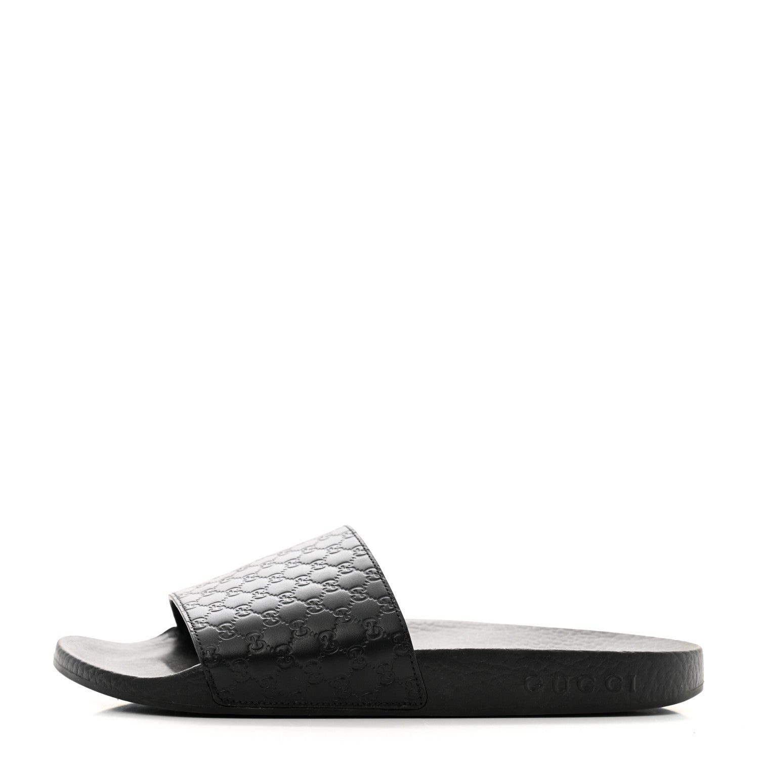 Gucci Microguccissima Slide Sandals 36 Black 1 of 10