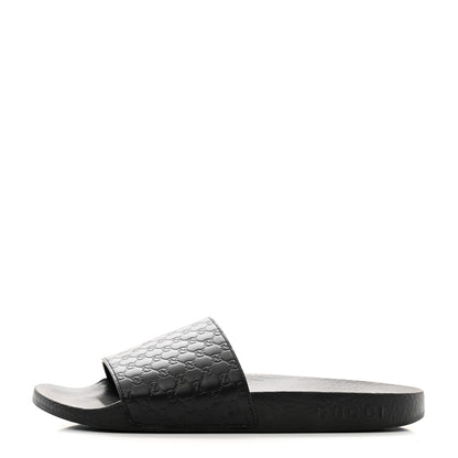 Gucci Microguccissima Slide Sandals 36 Black 1 of 10