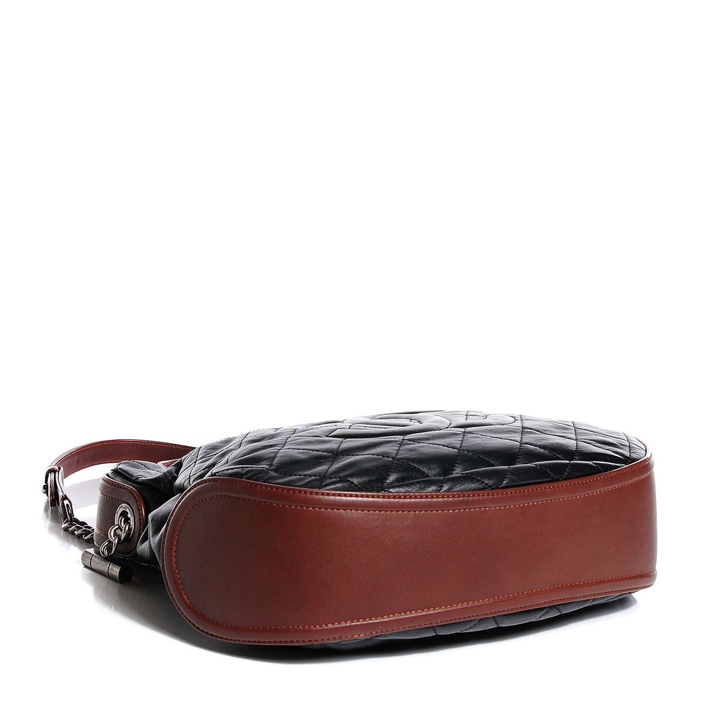 Iridescent Calfskin Country Chic Hobo Black