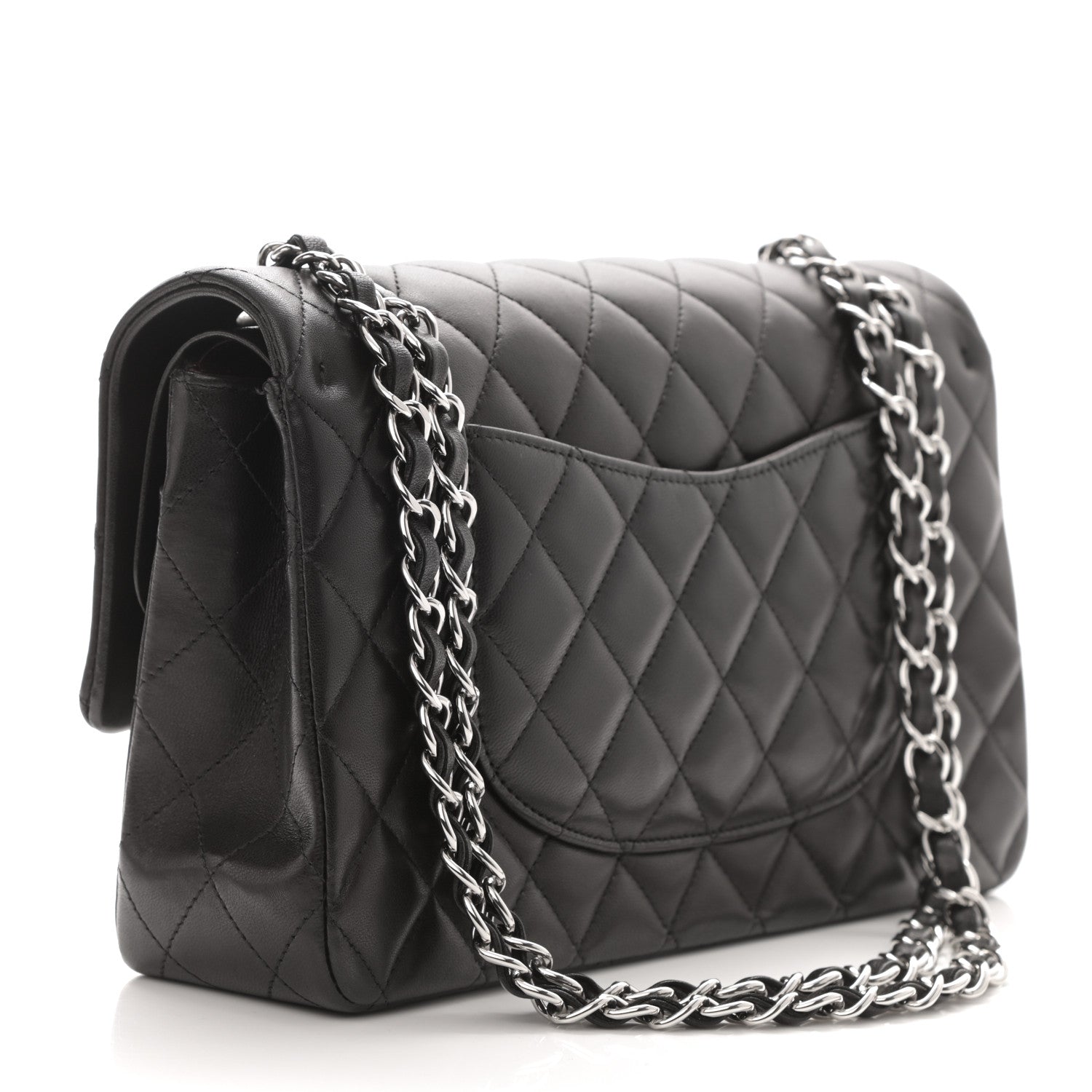 Chanel Lambskin Quilted Medium Double Flap Black 4 of 11