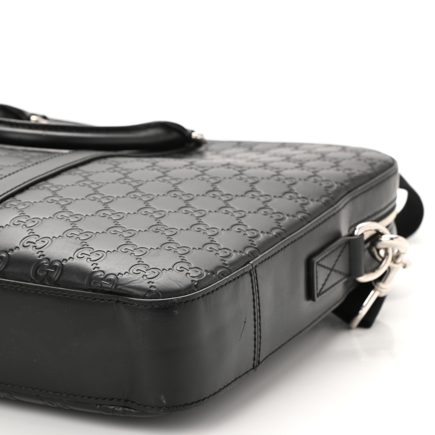 Gucci Guccissima Signature Briefcase Black 10 of 10