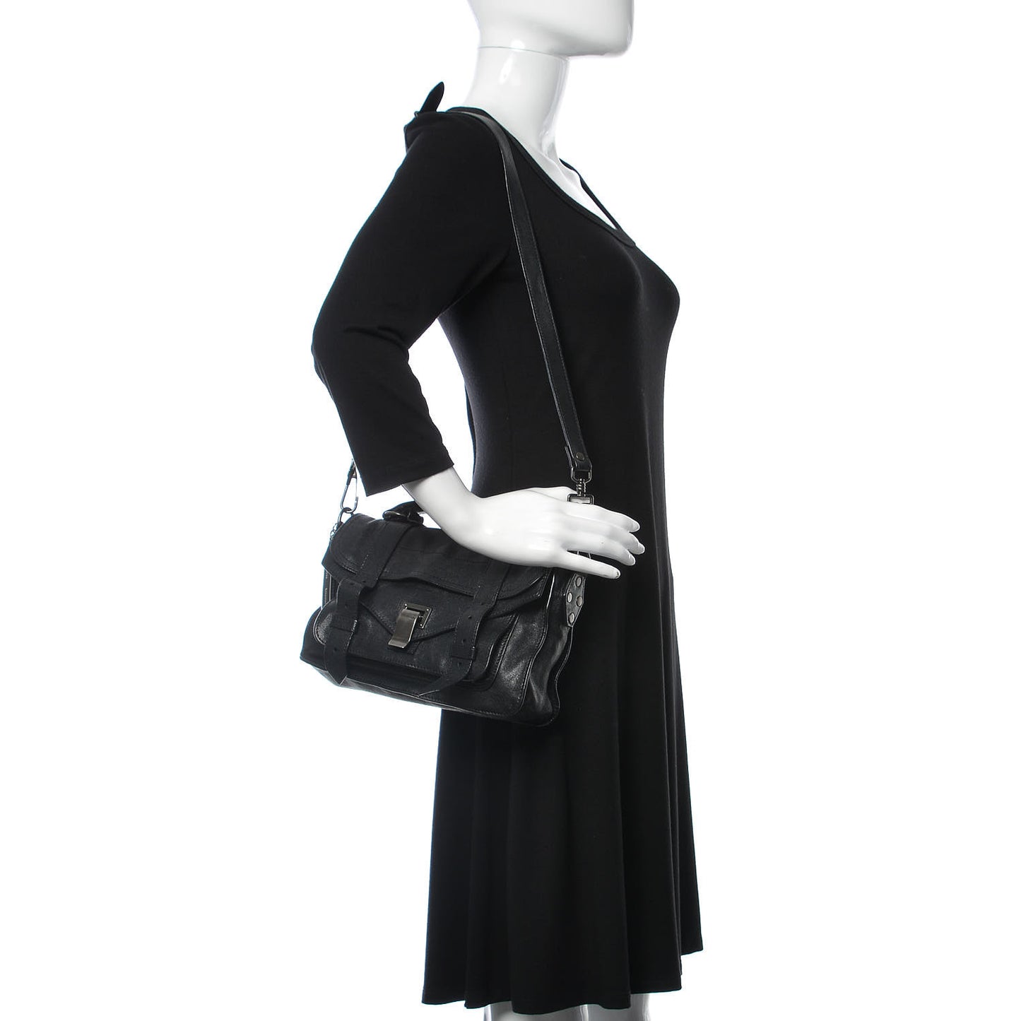 Lambskin Tiny PS1 Satchel Black