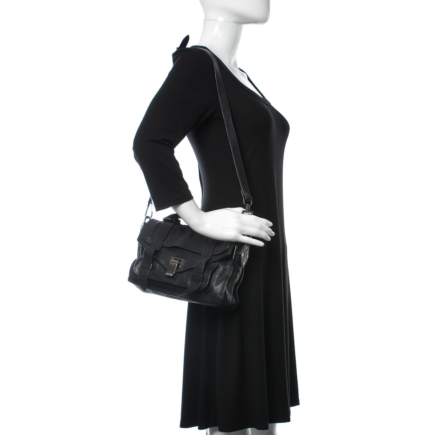 Proenza Schouler Lambskin Tiny PS1 Satchel Black 2 of 11