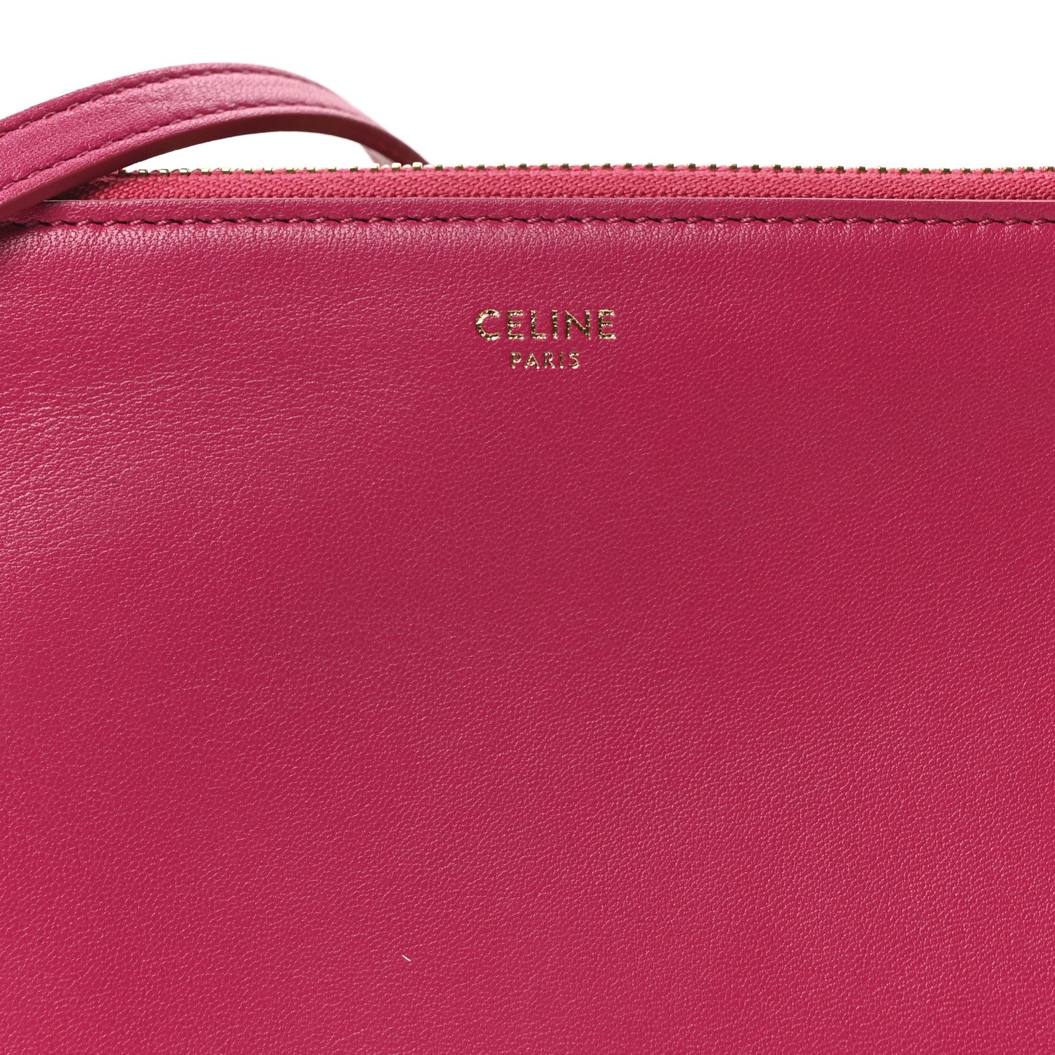 Celine Lambskin Small Trio Crossbody Bag Fuchsia 8 of 10