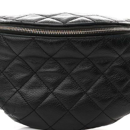 Chanel Grained Calfskin Quilted Waist Belt Bag Black 8 of 13