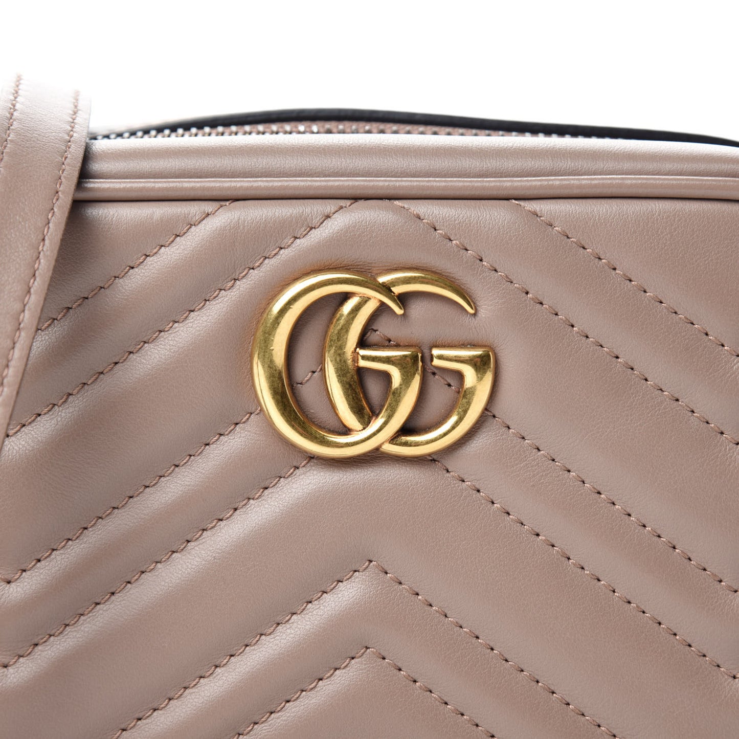Calfskin Matelasse Mini GG Marmont Chain Shoulder Bag Porcelain Rose